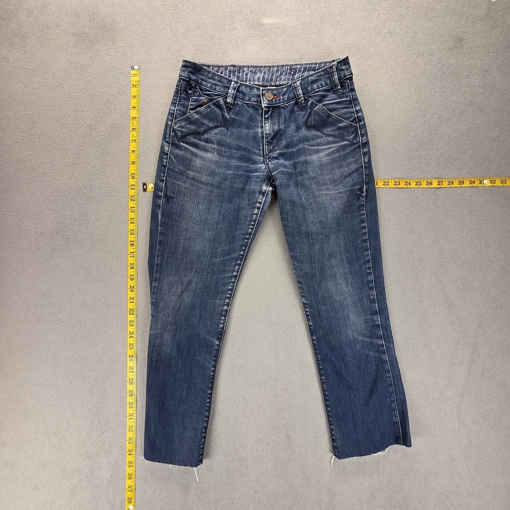 VTG Levis Engineered Jeans Womens Blue Med Wash Zip Fly‎ Altered Hem Fits 29x26